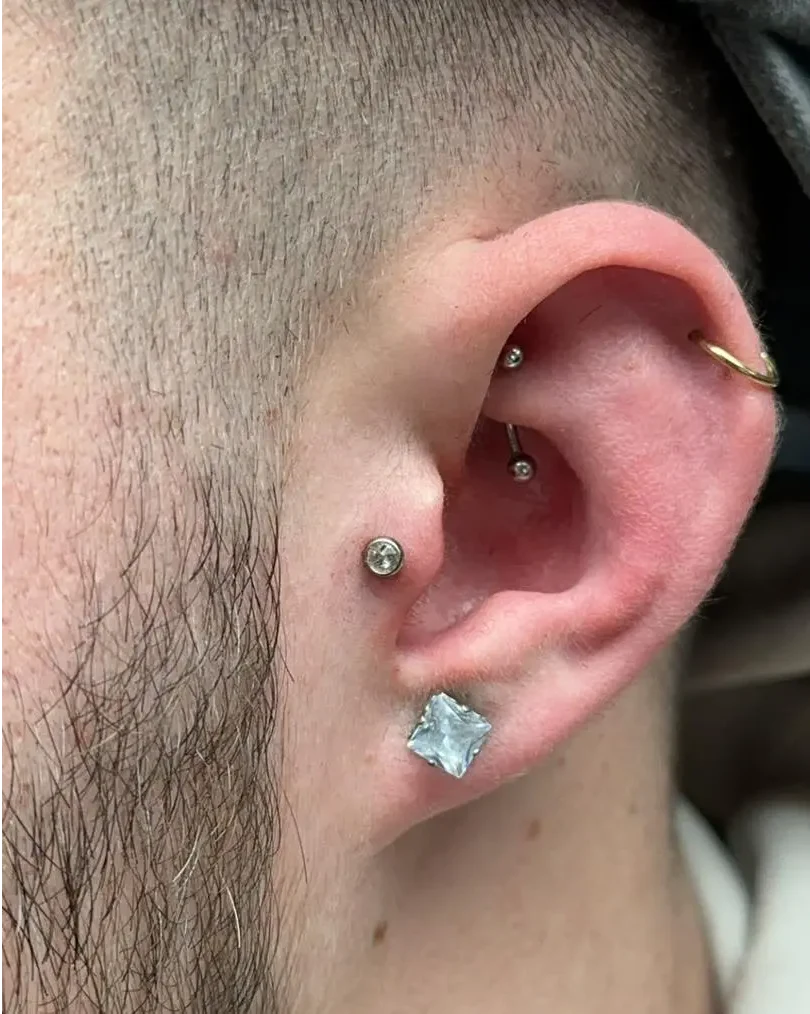 Bold, clean styles for lobe, helix, tragus, and daith Bold, clean styles for lobe, helix, tragus, and daith